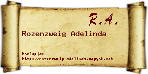 Rozenzweig Adelinda névjegykártya